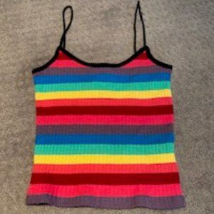 Striped crop tank top